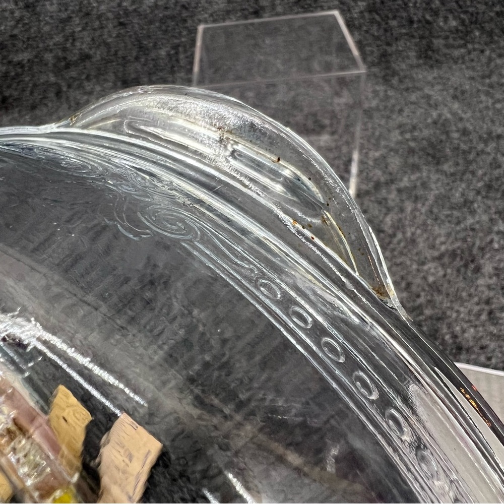 Vtg Fire King Philbe Sapphire Blue Casserole Lid / Pie Dish Anchor Hocking Glass - Picture 13 of 14
